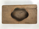 Japanese Wood Carved Kashigata Cake Mold Sweet Wagashi Shiitake Mushroom Kg726