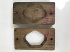 Japanese Wood Carved Kashigata Cake Mold Sweet Wagashi Shiitake Mushroom Kg726
