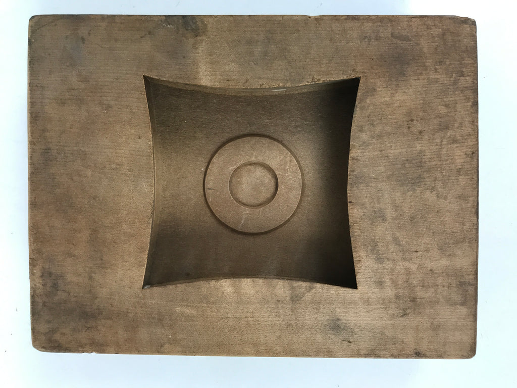 Japanese Wood Carved Kashigata Cake Mold Sweet Wagashi Square Mon Shuriken Kg681