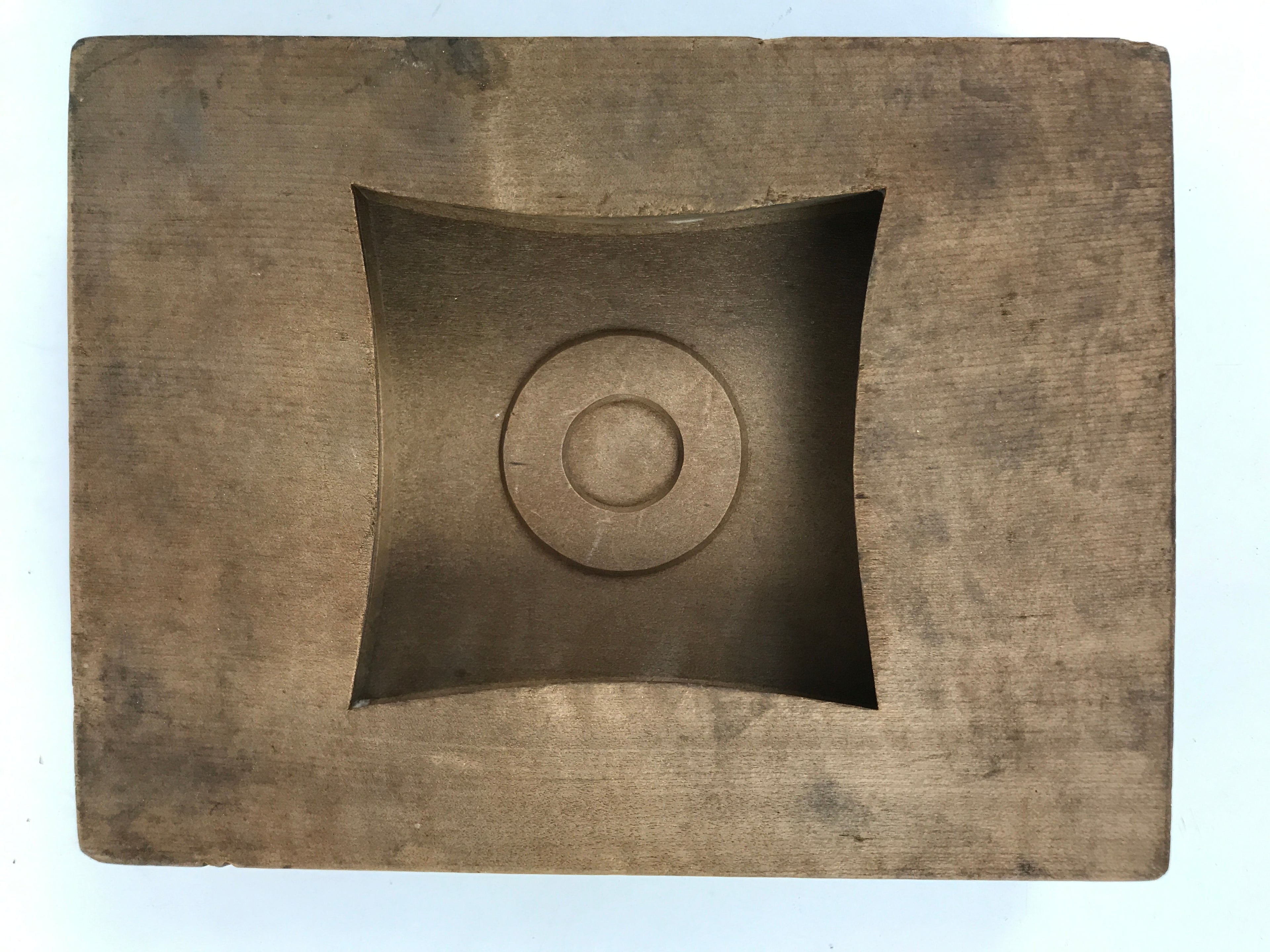 Japanese Wood Carved Kashigata Cake Mold Sweet Wagashi Square Mon Shuriken Kg681