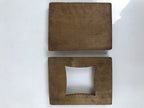 Japanese Wood Carved Kashigata Cake Mold Sweet Wagashi Square Mon Shuriken Kg681