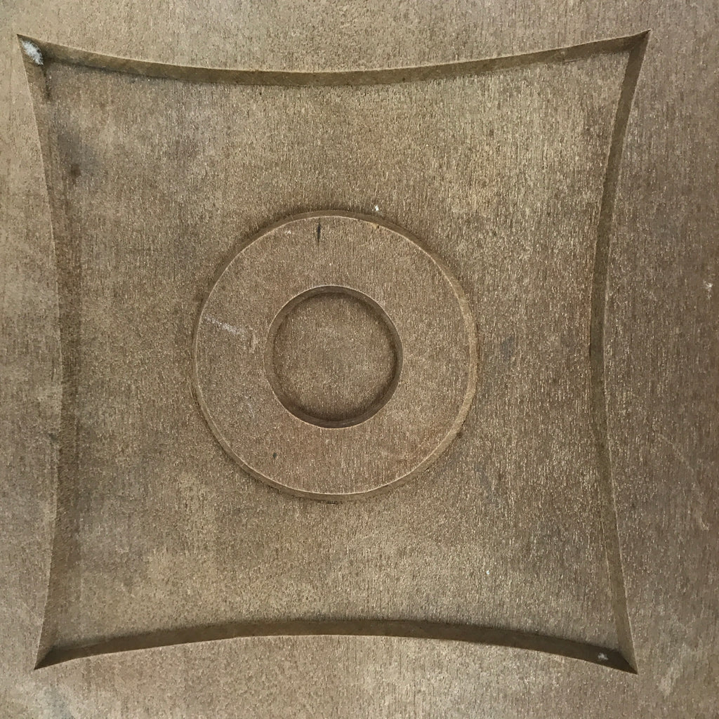 Japanese Wood Carved Kashigata Cake Mold Sweet Wagashi Square Mon Shuriken Kg681