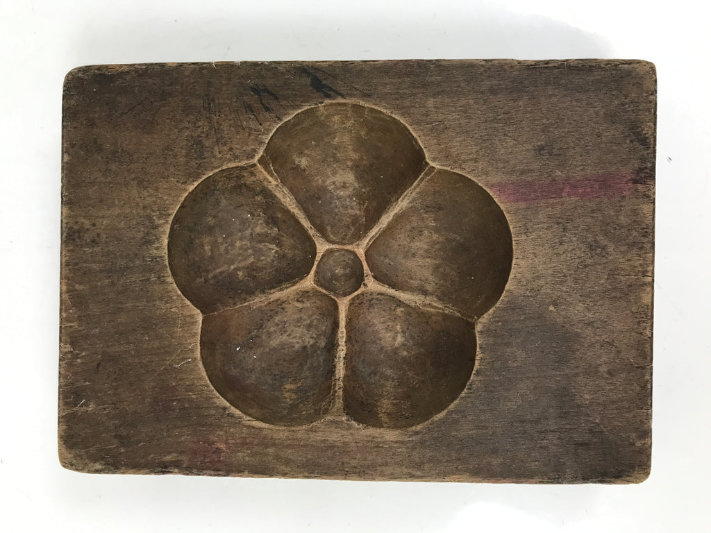 Japanese Wood Carved Kashigata Cake Mold Sweet Wagashi Ume Plum Blossom Kg607