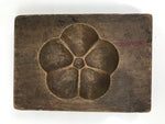 Japanese Wood Carved Kashigata Cake Mold Sweet Wagashi Ume Plum Blossom Kg607