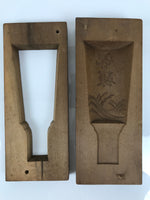 Japanese Wood Carved Kashigata Cake Mold Sweets Wagashi Hagoita Celebration Kg806