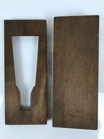 Japanese Wood Carved Kashigata Cake Mold Sweets Wagashi Hagoita Celebration Kg806