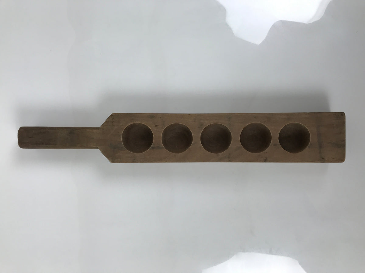 Japanese Wood Carved Kashigata Cake Mold Sweets Wagashi Half Sphere Balls Kg804