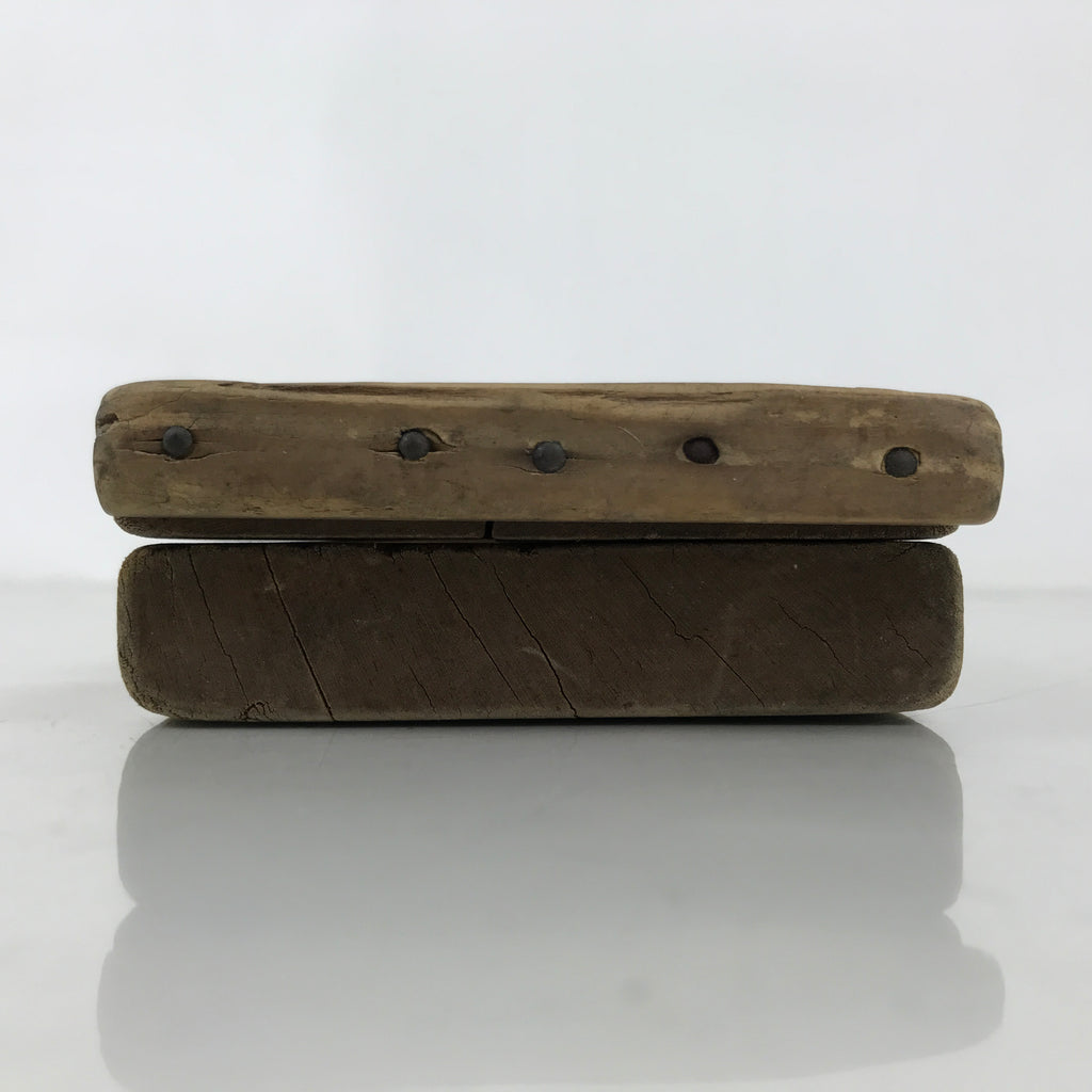 Japanese Wood Carved Kashigata Cake Mold Vtg Sweet Wagashi Apple Ringo Kg689