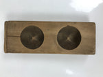 Japanese Wood Carved Kashigata Cake Mold Vtg Sweet Wagashi Apple Ringo Kg689