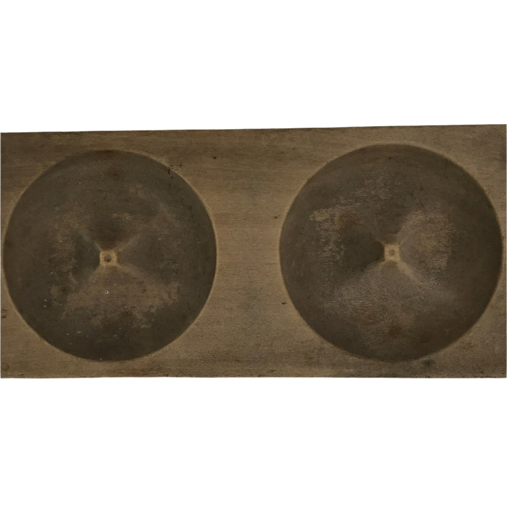 Japanese Wood Carved Kashigata Cake Mold Vtg Sweet Wagashi Apple Ringo Kg689