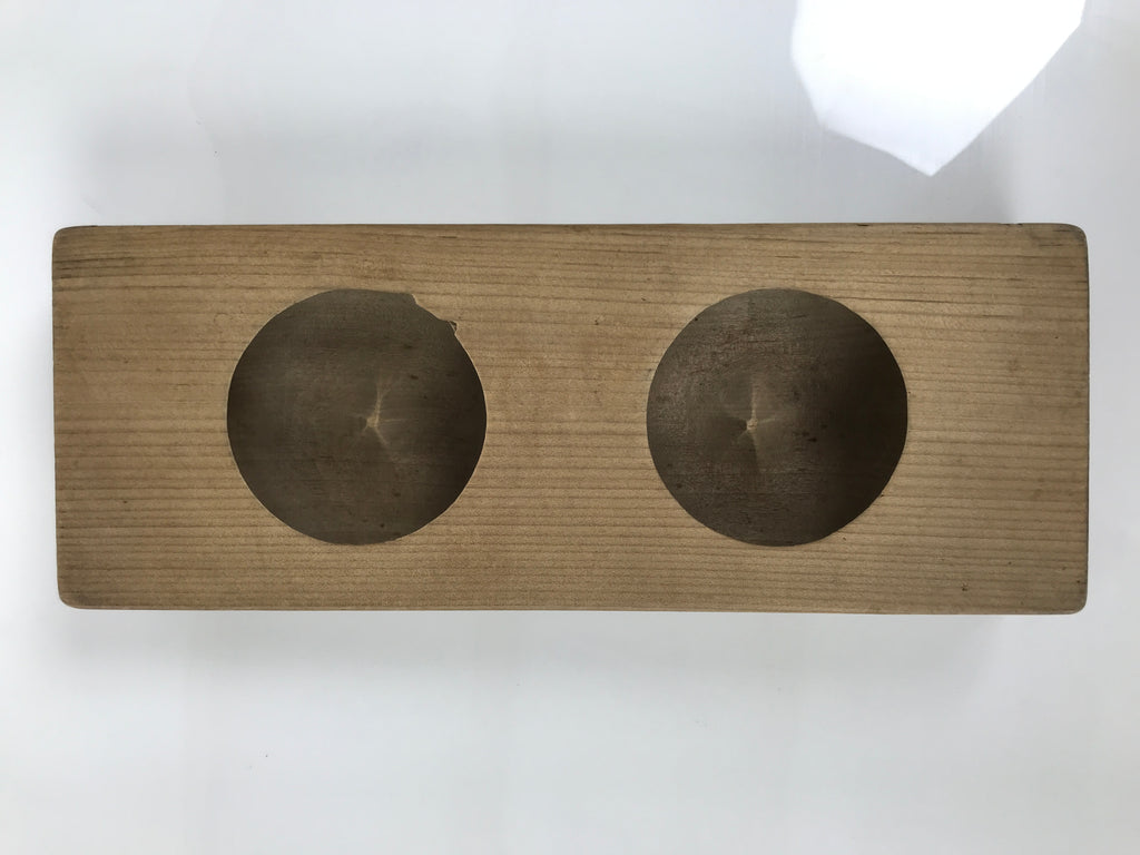 Japanese Wood Carved Kashigata Cake Mold Vtg Sweet Wagashi Apple Ringo Kg765