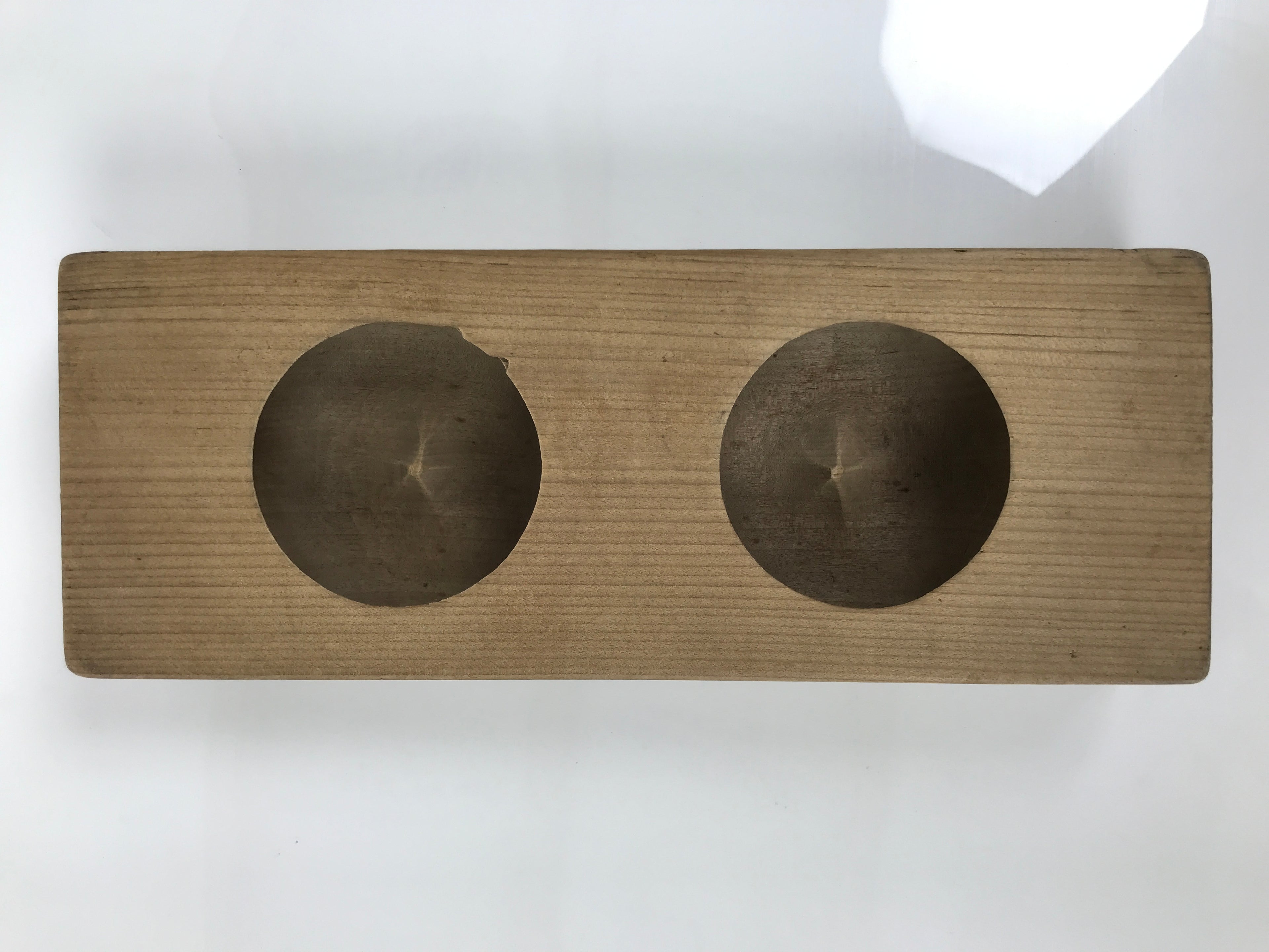 Japanese Wood Carved Kashigata Cake Mold Vtg Sweet Wagashi Apple Ringo Kg765