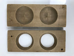 Japanese Wood Carved Kashigata Cake Mold Vtg Sweet Wagashi Apple Ringo Kg765
