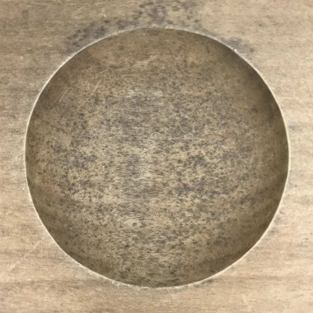 Japanese Wood Carved Kashigata Cake Mold Vtg Sweet Wagashi Apple Ringo Kg786