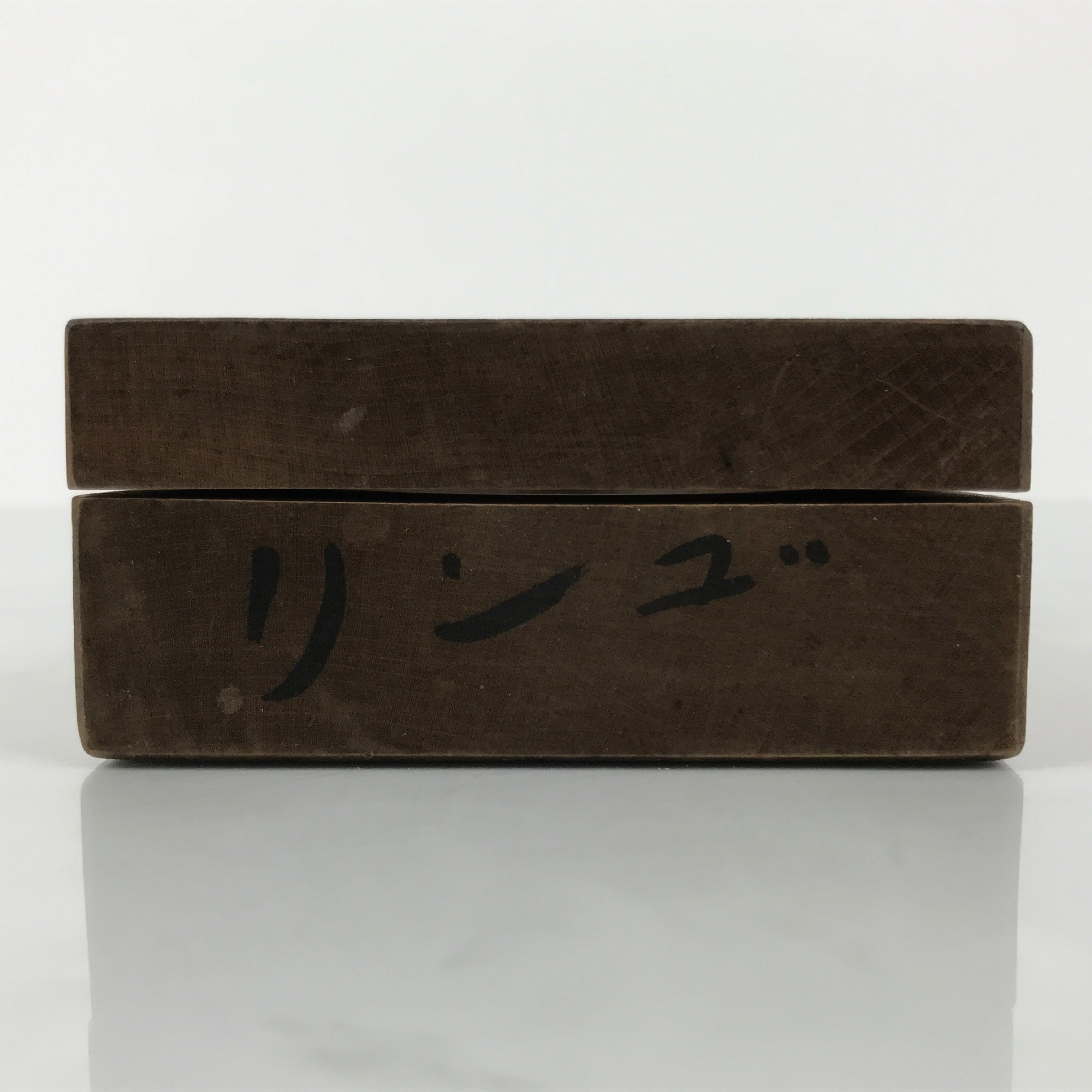 Japanese Wood Carved Kashigata Cake Mold Vtg Sweet Wagashi Apple Ringo Kg803