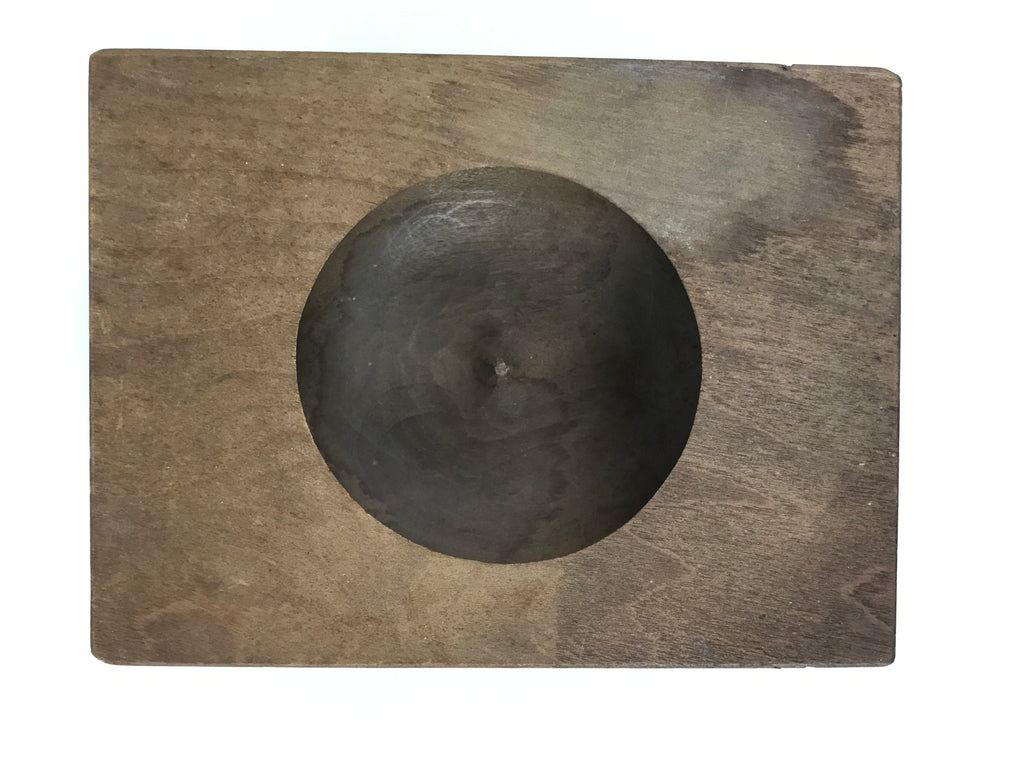 Japanese Wood Carved Kashigata Cake Mold Vtg Sweet Wagashi Apple Ringo Kg803