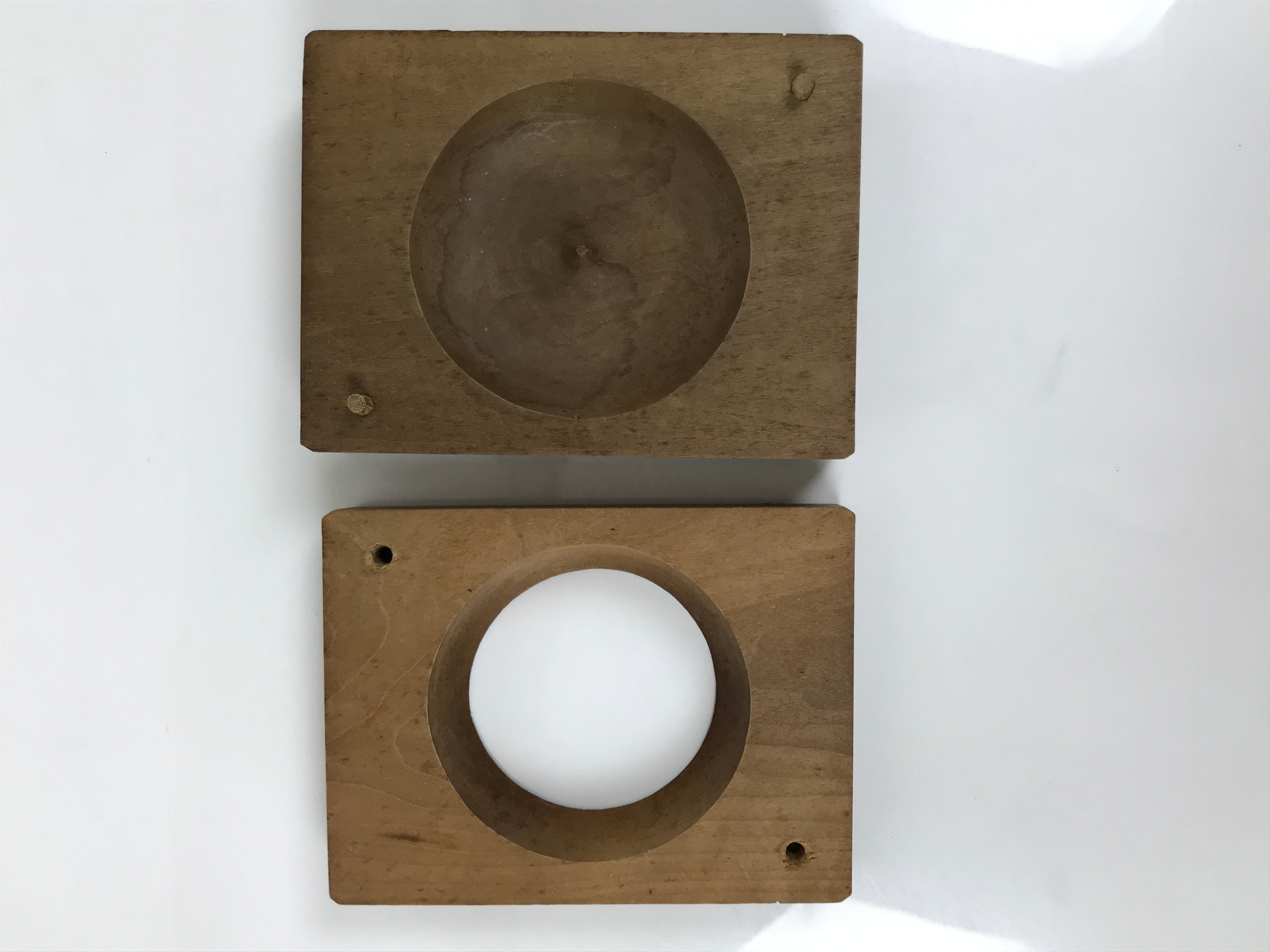 Japanese Wood Carved Kashigata Cake Mold Vtg Sweet Wagashi Apple Ringo Kg803