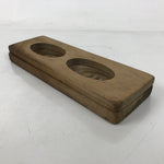 Japanese Wood Carved Kashigata Cake Mold Vtg Sweet Wagashi Bamboo Shoot Kg574