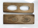 Japanese Wood Carved Kashigata Cake Mold Vtg Sweet Wagashi Bamboo Shoot Kg574