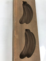 Japanese Wood Carved Kashigata Cake Mold Vtg Sweet Wagashi Banana Kg579