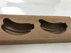 Japanese Wood Carved Kashigata Cake Mold Vtg Sweet Wagashi Banana Kg579