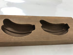 Japanese Wood Carved Kashigata Cake Mold Vtg Sweet Wagashi Banana Kg579