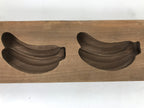 Japanese Wood Carved Kashigata Cake Mold Vtg Sweet Wagashi Banana Kg579