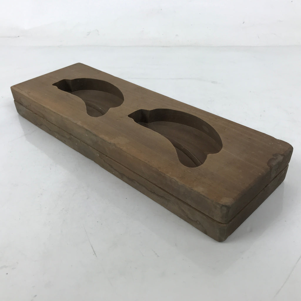 Japanese Wood Carved Kashigata Cake Mold Vtg Sweet Wagashi Banana Kg579