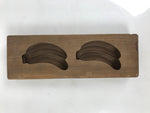 Japanese Wood Carved Kashigata Cake Mold Vtg Sweet Wagashi Banana Kg579