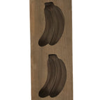 Japanese Wood Carved Kashigata Cake Mold Vtg Sweet Wagashi Banana Kg579