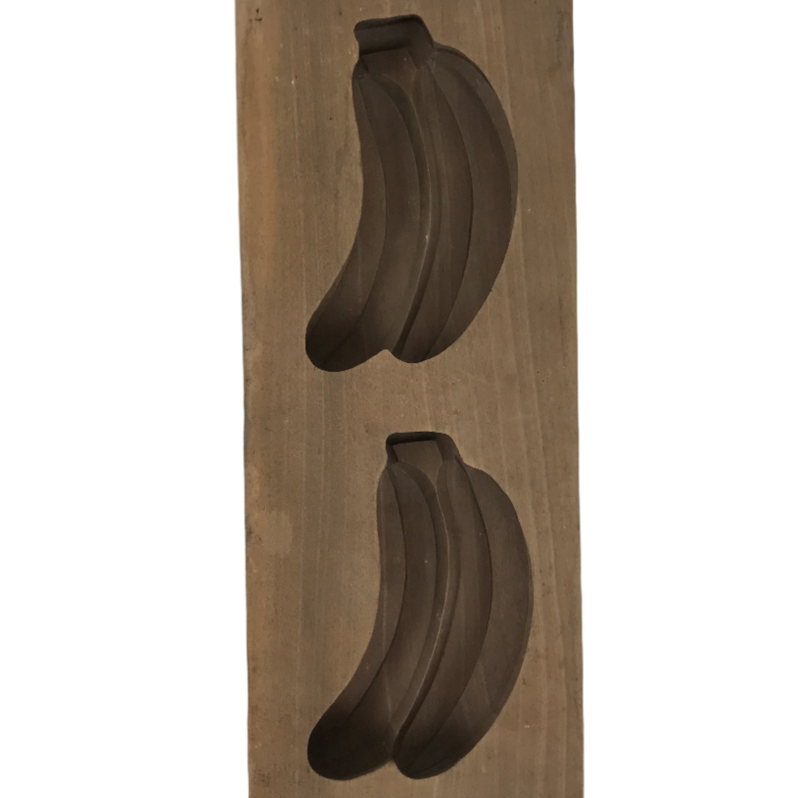 Japanese Wood Carved Kashigata Cake Mold Vtg Sweet Wagashi Banana Kg579