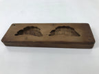 Japanese Wood Carved Kashigata Cake Mold Vtg Sweet Wagashi Beans Mame Kg553