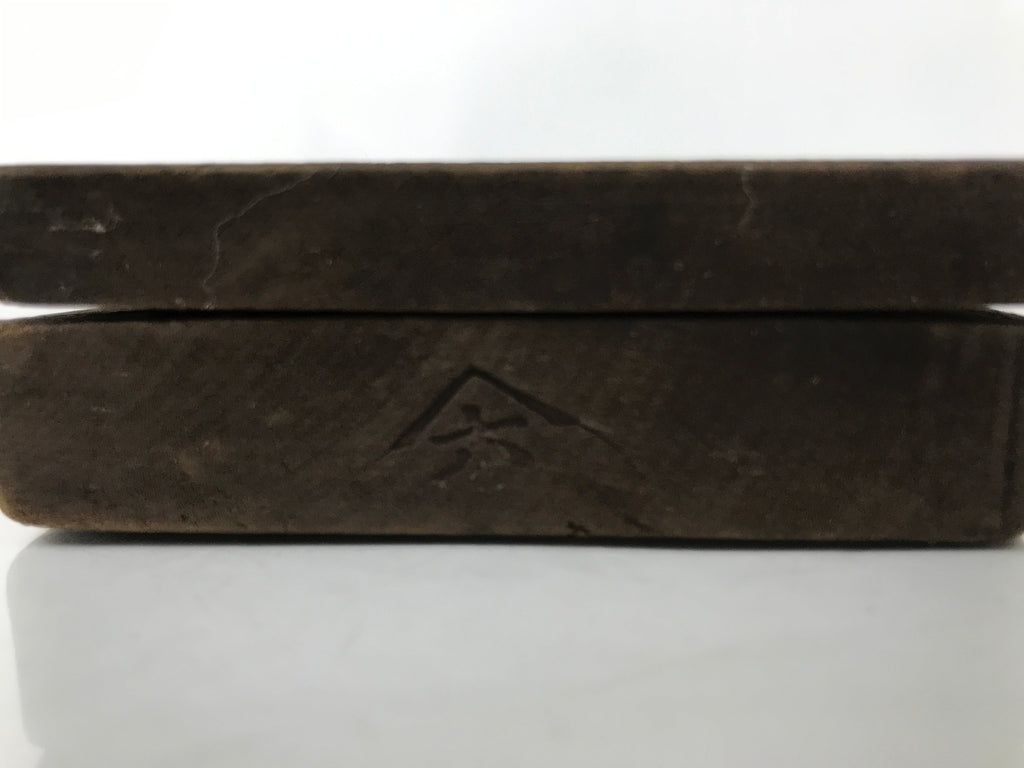 Japanese Wood Carved Kashigata Cake Mold Vtg Sweet Wagashi Beans Mame Kg553
