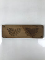 Japanese Wood Carved Kashigata Cake Mold Vtg Sweet Wagashi Beans Mame Kg553