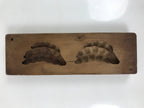 Japanese Wood Carved Kashigata Cake Mold Vtg Sweet Wagashi Beans Mame Kg553