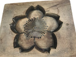 Japanese Wood Carved Kashigata Cake Mold Vtg Sweet Wagashi Cherry Blossom Kg591