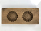 Japanese Wood Carved Kashigata Cake Mold Vtg Sweet Wagashi Cherry Blossoms Kg711