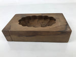 Japanese Wood Carved Kashigata Cake Mold Vtg Sweet Wagashi Chrysanthemum Kg549