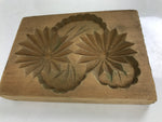 Japanese Wood Carved Kashigata Cake Mold Vtg Sweet Wagashi Chrysanthemum Kg592