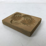 Japanese Wood Carved Kashigata Cake Mold Vtg Sweet Wagashi Chrysanthemum Kg592