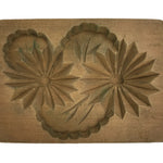 Japanese Wood Carved Kashigata Cake Mold Vtg Sweet Wagashi Chrysanthemum Kg592