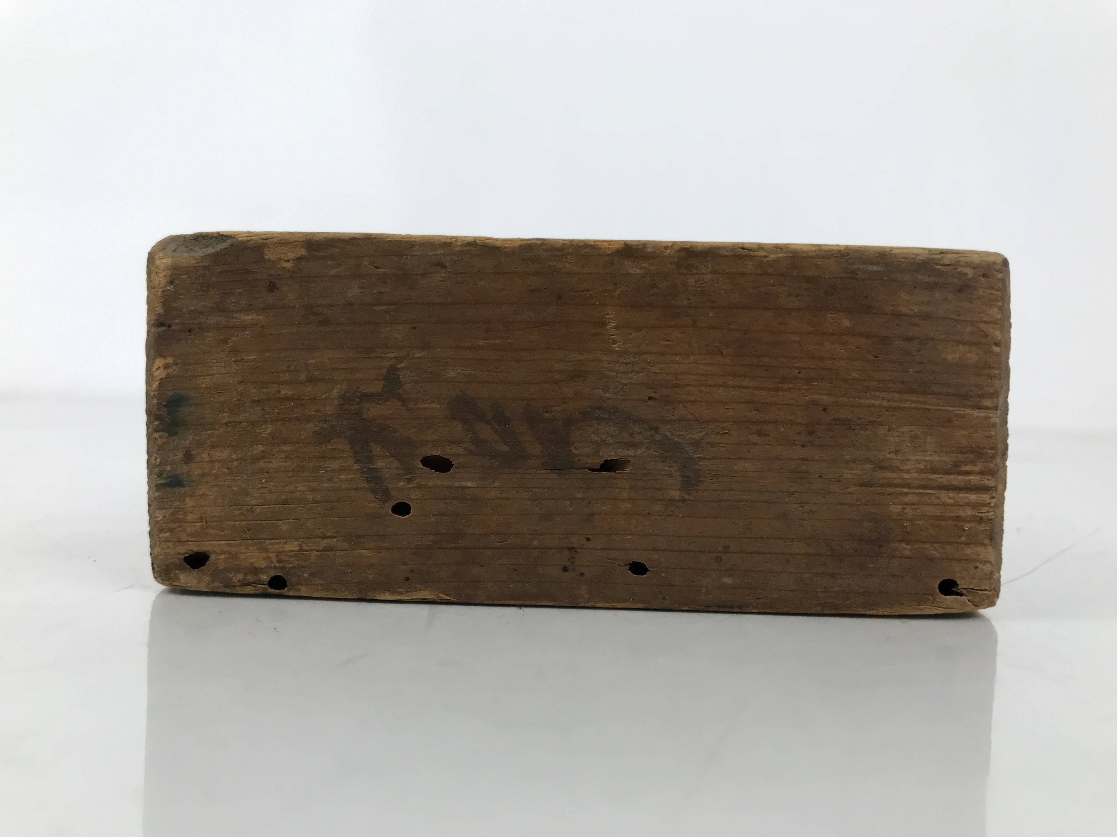 Japanese Wood Carved Kashigata Cake Mold Vtg Sweet Wagashi Clam Shell Kai Kg731