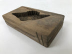 Japanese Wood Carved Kashigata Cake Mold Vtg Sweet Wagashi Crane Tsuru Kg551