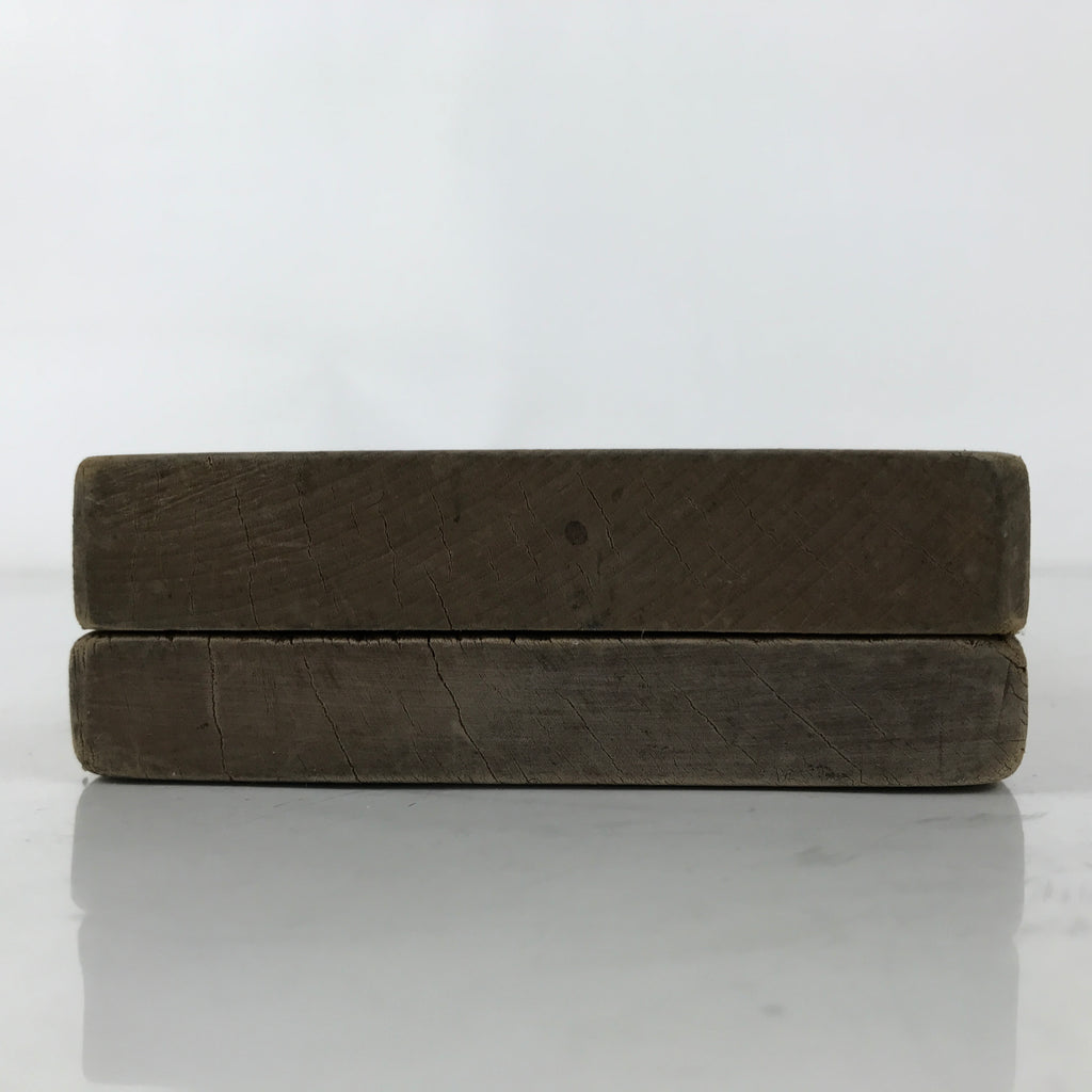 Japanese Wood Carved Kashigata Cake Mold Vtg Sweet Wagashi Crane Tsuru Kg606