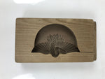 Japanese Wood Carved Kashigata Cake Mold Vtg Sweet Wagashi Crane Tsuru Kg606