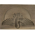 Japanese Wood Carved Kashigata Cake Mold Vtg Sweet Wagashi Crane Tsuru Kg606