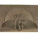 Japanese Wood Carved Kashigata Cake Mold Vtg Sweet Wagashi Crane Tsuru Kg606