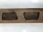 Japanese Wood Carved Kashigata Cake Mold Vtg Sweet Wagashi Cut Madai Fish Kg573