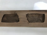 Japanese Wood Carved Kashigata Cake Mold Vtg Sweet Wagashi Cut Madai Fish Kg573