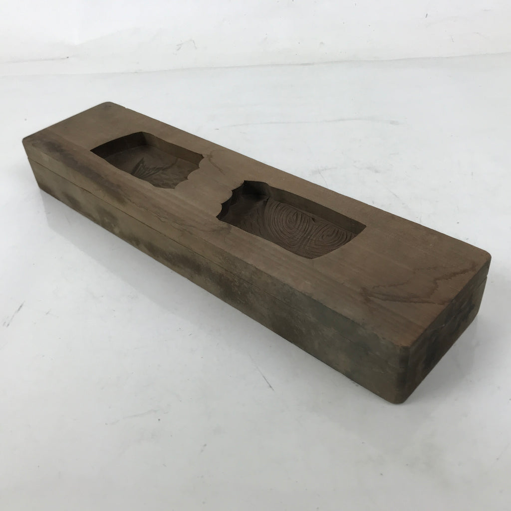 Japanese Wood Carved Kashigata Cake Mold Vtg Sweet Wagashi Cut Madai Fish Kg573